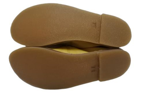 【モモ MO-2 イエロー】ぺたんこ柔らか本革シューズ